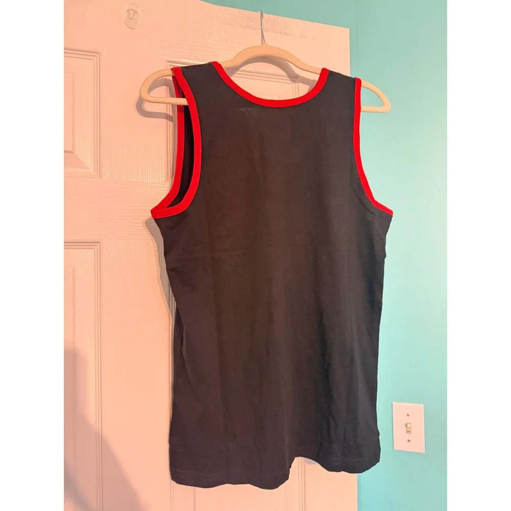 Polo Ralph Lauren Mens Classic Fit Cotton Tank Top Black Red Ringer Pony Logo M